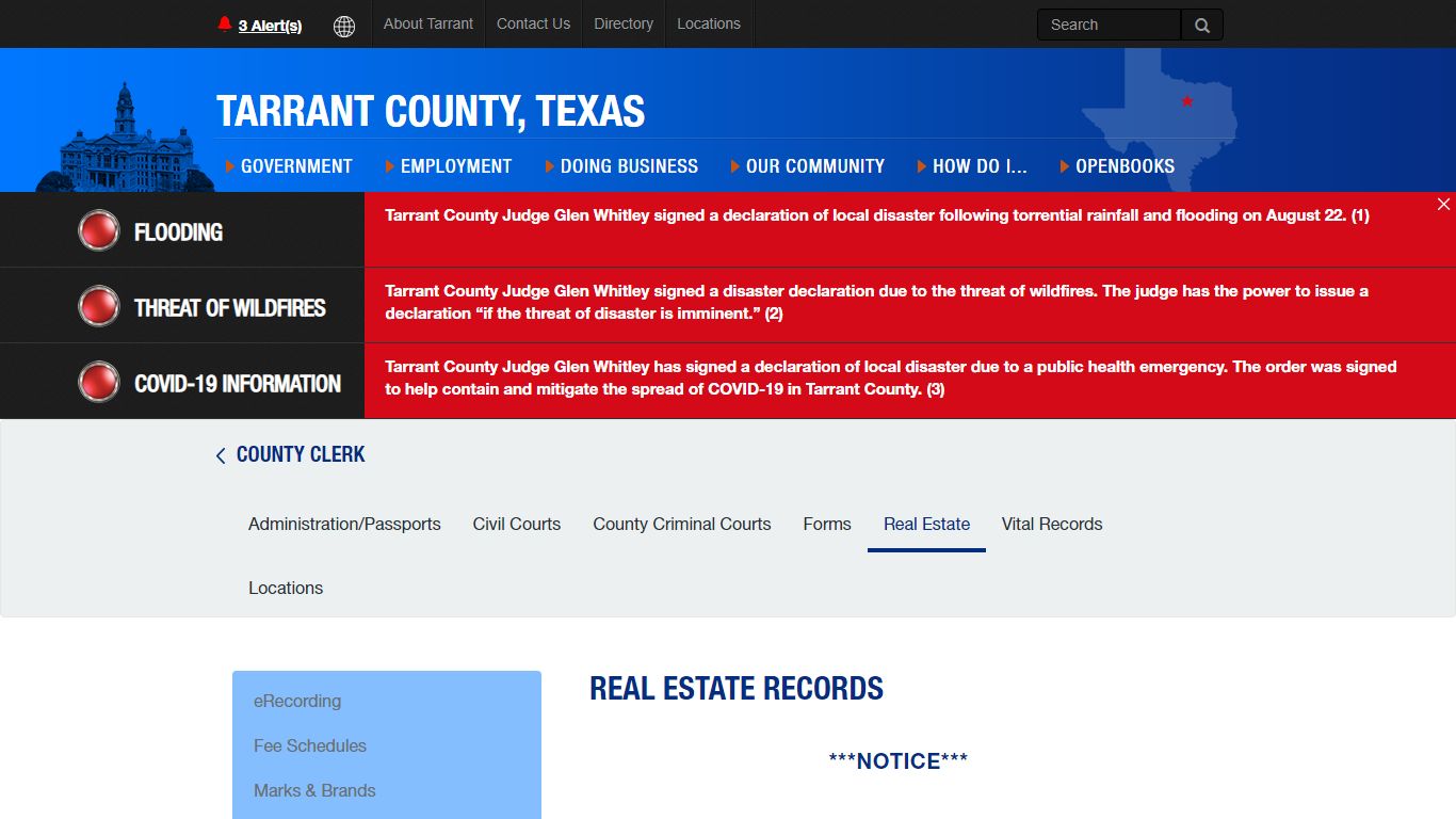 Real Estate Records - Tarrant County TX